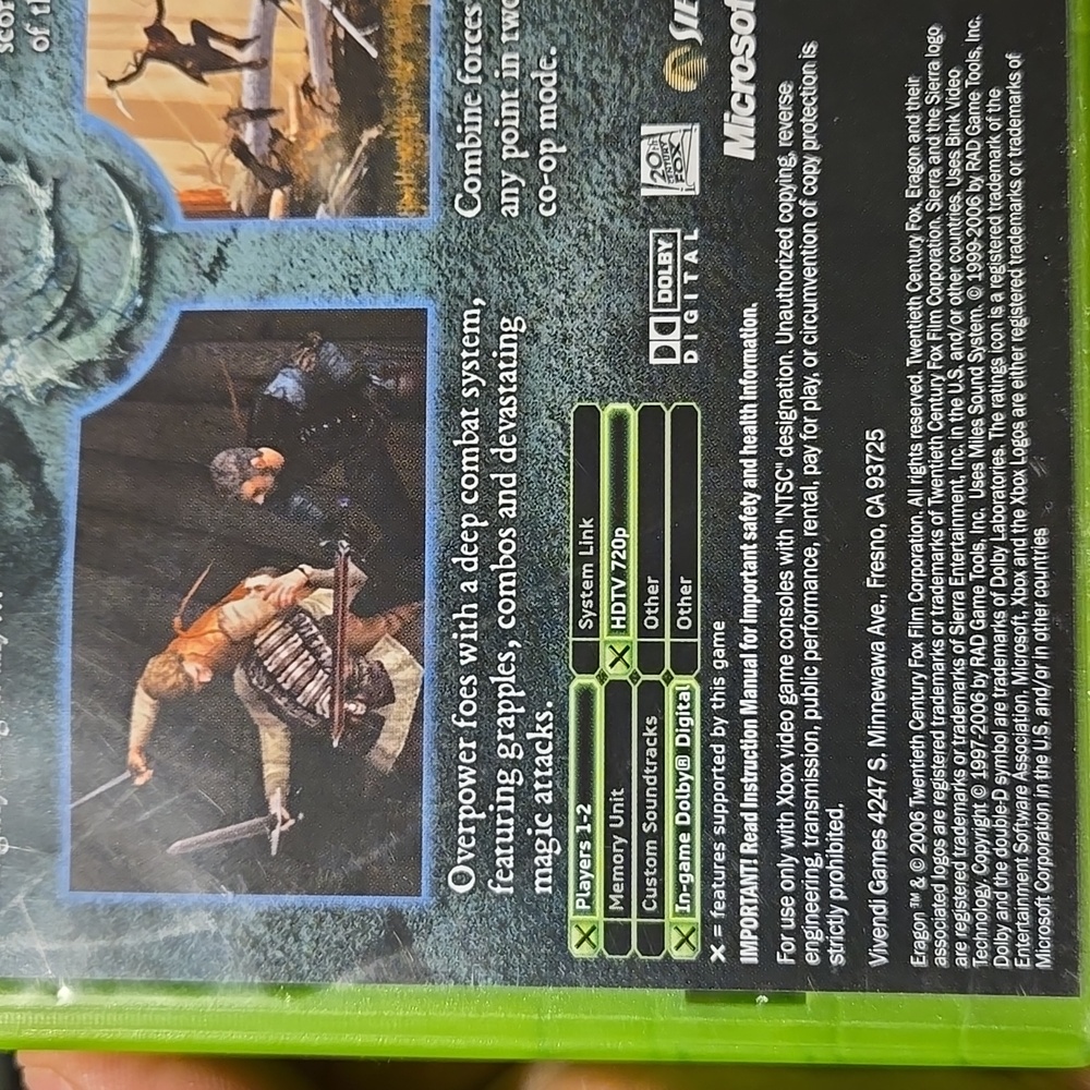 Eragon Video Game Xbox Book Included - Picture 6 of 12